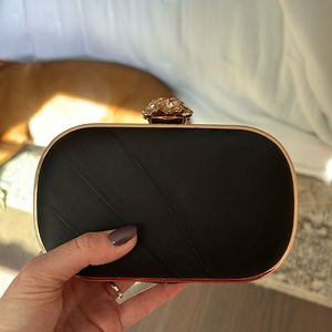 Black evening clutch